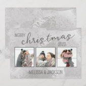 Gepersonaliseerde Merry Christmas Kaart met foto's (Voorkant / Achterkant)