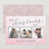 Gepersonaliseerde Merry Christmas Kaart met foto's (Voorkant / Achterkant)