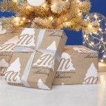 Gepersonaliseerde Merry Christmas Kraft Monogram T Cadeaupapier<br><div class="desc">Een gepersonaliseerde "Merry Christmas" monogram boomontwerp met een Xmas een kraft bruin papier look achtergrond. Een ideaal feestelijk ontwerp op maat voor het vakantieseizoen. Pas het monogram aan en maak het uw eigen!</div>