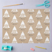 Gepersonaliseerde Merry Christmas Kraft Monogram T Tissuepapier (Craft)