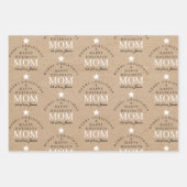 Gepersonaliseerde Merry Christmas Kraft Monogram v Inpakpapier Vel (Voorkant 3)