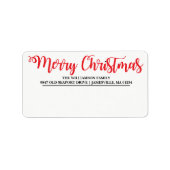 Gepersonaliseerde Merry Christmas Mailing Labels (Voorkant)