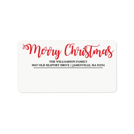 Gepersonaliseerde Merry Christmas Mailing Labels (Voorkant)