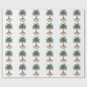 Gepersonaliseerde Merry Christmas Palm Tree Light Cadeaupapier (Vlak)