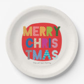 Gepersonaliseerde Merry Christmas Paper Bord (Voorkant)