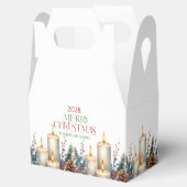 Gepersonaliseerde Merry Christmas Retro Typografie Bedankdoosjes (Geopend)