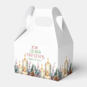 Gepersonaliseerde Merry Christmas Retro Typografie Bedankdoosjes (Voorkant Zijde)