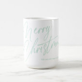 Gepersonaliseerde Merry Christmas Script Mok | Cus (Center)
