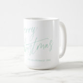 Gepersonaliseerde Merry Christmas Script Mok | Cus (Voorkant rechts)