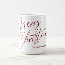 Gepersonaliseerde Merry Christmas Script Mok | Cus