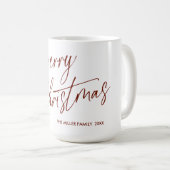 Gepersonaliseerde Merry Christmas Script Mok | Cus (Voorkant rechts)