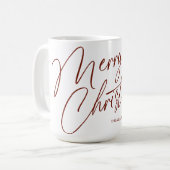 Gepersonaliseerde Merry Christmas Script Mok | Cus (Voorkant links)