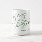 Gepersonaliseerde Merry Christmas Script Mok | Cus (Center)