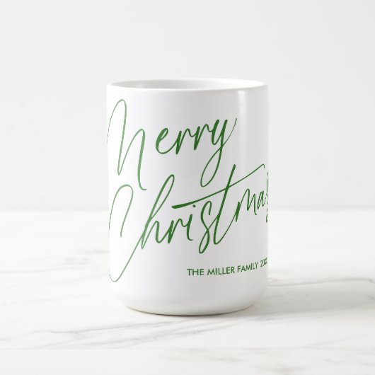 Gepersonaliseerde Merry Christmas Script Mok | Cus (Center)