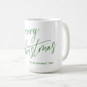 Gepersonaliseerde Merry Christmas Script Mok | Cus (Voorkant rechts)