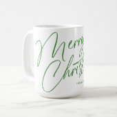 Gepersonaliseerde Merry Christmas Script Mok | Cus (Voorkant links)