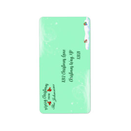 Gepersonaliseerde Merry Christmas Theme Adresetike Etiket