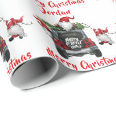 Gepersonaliseerde Merry Christmas Tree Boerderij T Cadeaupapier (Rol Hoek)