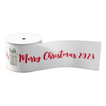 Gepersonaliseerde Merry Christmas White cadeauverp