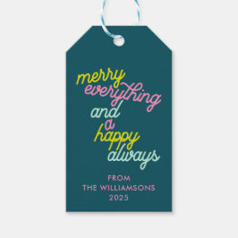 Gepersonaliseerde Merry Everything Vakantie Kerstm Cadeaulabel