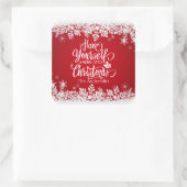 Gepersonaliseerde Merry Little Kerst sticker Seal (Tas)