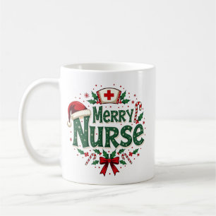 Gepersonaliseerde Merry Nurse Mok – Kerstvakantie