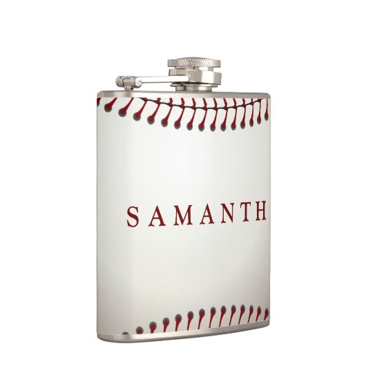 Gepersonaliseerde met honkbal gevulde maatkolf heupfles (Rechts)