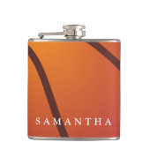 Gepersonaliseerde met honkbal gevulde maatkolf heupfles (Voorkant)