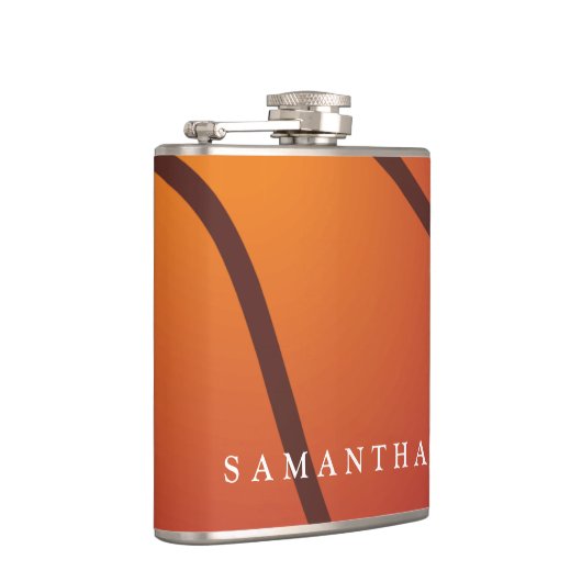 Gepersonaliseerde met honkbal gevulde maatkolf heupfles (Rechts)