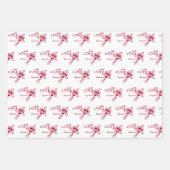 Gepersonaliseerde "met L❤️VE" rode rozen Inpakpapier Vel (Voorkant)