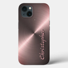Gepersonaliseerde metalen titanium brons radiale t Case-Mate iPhone case