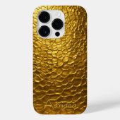 Gepersonaliseerde metalen titanium gouden radiale Case-Mate iPhone case (Achterkant)