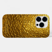 Gepersonaliseerde metalen titanium gouden radiale Case-Mate iPhone case (Achterkant (horizontaal))