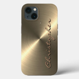 Gepersonaliseerde metalen titanium gouden radiale Case-Mate iPhone case