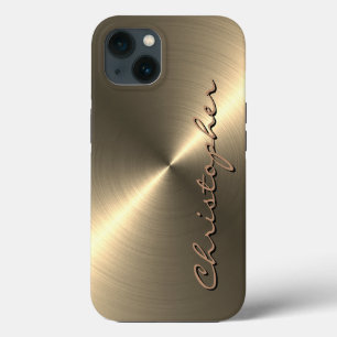 Gepersonaliseerde metalen titanium gouden radiale  Case-Mate iPhone case