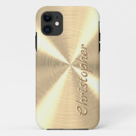 Gepersonaliseerde metalen titanium gouden radiale Case-Mate iPhone case