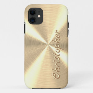 Gepersonaliseerde metalen titanium gouden radiale  Case-Mate iPhone case