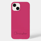 Gepersonaliseerde Metallic licht roze Radiale Text Case-Mate iPhone Case (Achterkant)