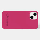 Gepersonaliseerde Metallic licht roze Radiale Text Case-Mate iPhone Case (Achterkant (horizontaal))