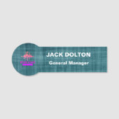 Gepersonaliseerde Metallic Naam Badge voor Werknem (Voorkant)