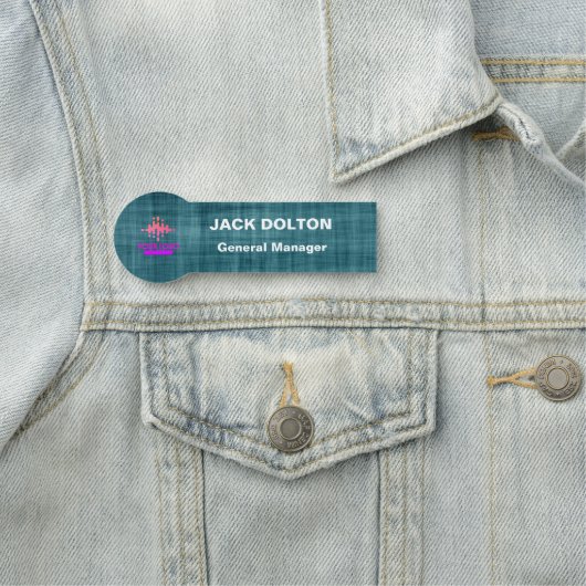 Gepersonaliseerde Metallic Naam Badge voor Werknem (In situ)