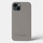 Gepersonaliseerde Metallic natuurlijke titanium Ra Case-Mate iPhone Case (Achterkant)