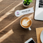 Gepersonaliseerde Metallic Silver Name Badge met L