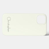 Gepersonaliseerde Metallic Witte Titanium Radiale  Case-Mate iPhone Case (Achterkant (horizontaal))