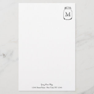 Gepersonaliseerde metselaar pot monogram briefpapi briefpapier