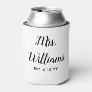 Gepersonaliseerde mevrouw Est Your Date Bride Gift Blikjeskoeler