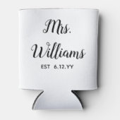 Gepersonaliseerde mevrouw Est Your Date Bride Gift Blikjeskoeler (Voorkant)