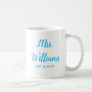 Gepersonaliseerde mevrouw Est Your Date Bride Gift Koffiemok