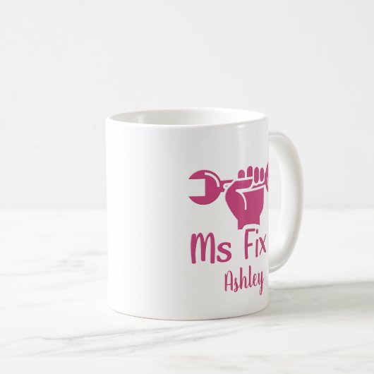 Gepersonaliseerde mevrouw Fix it Mok handschoenkof (Voorkant rechts)