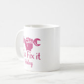 Gepersonaliseerde mevrouw Fix it Mok handschoenkof (Voorkant links)